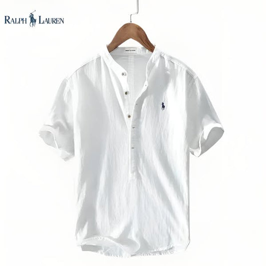 RL Herren-Leinen-Henley-Shirt