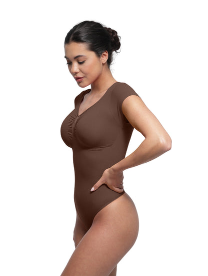 V-Neck Sculpting Tee Bodysuit
