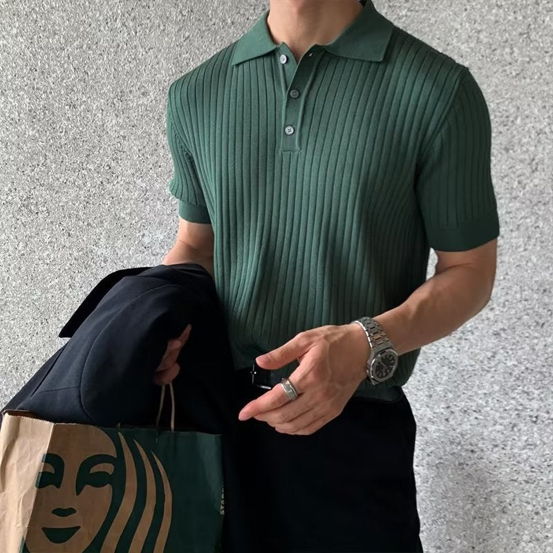 GIMCHEON Strickpolohemd
