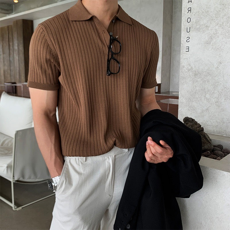 GIMCHEON Strickpolohemd