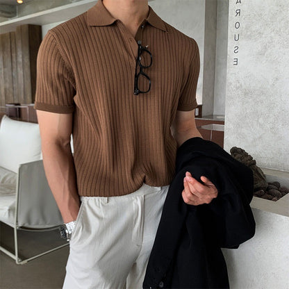 GIMCHEON Strickpolohemd