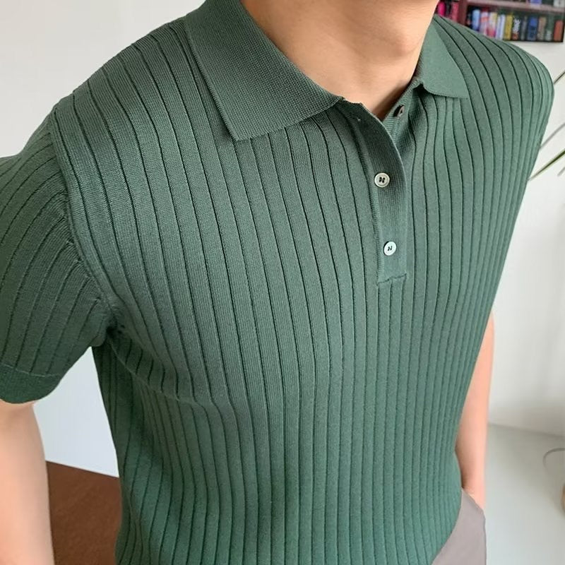 GIMCHEON Strickpolohemd