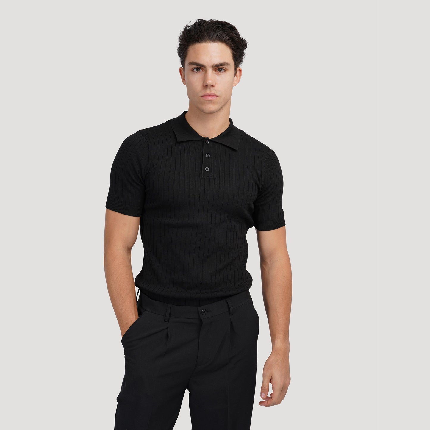 GIMCHEON Strickpolohemd