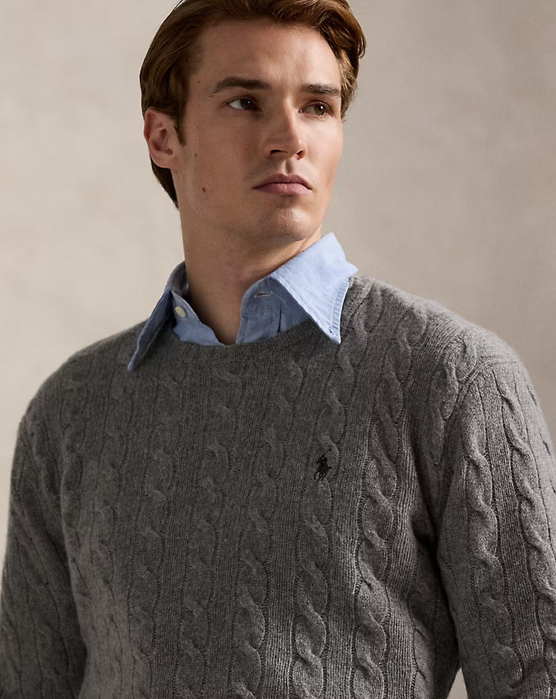 RL Harbour Zopfmuster-Merino-Pullover